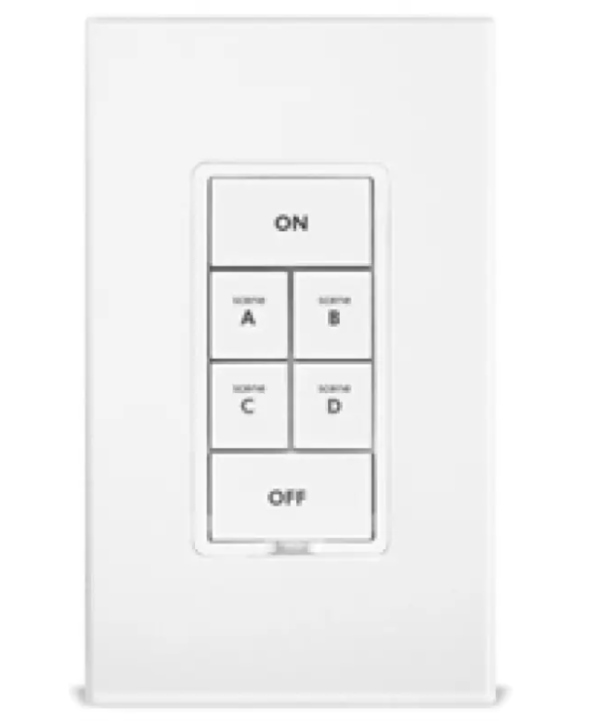 Insteon Dual Band Keypad Dimmer 6 Button White