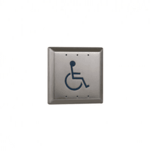 Camden 4.5" Square Push Plate Switch, Active Wheelchair & PTO, Concealed Screws