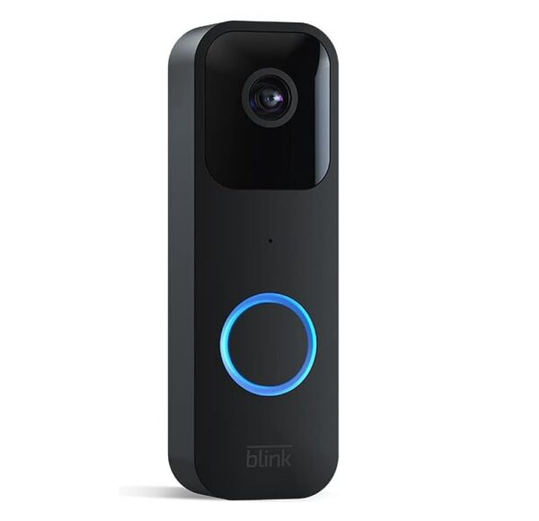 Blink Video Doorbell Two-way audio, HD video, motion and chime app alerts and Alexa enabled-wired or wire-free (Black)
