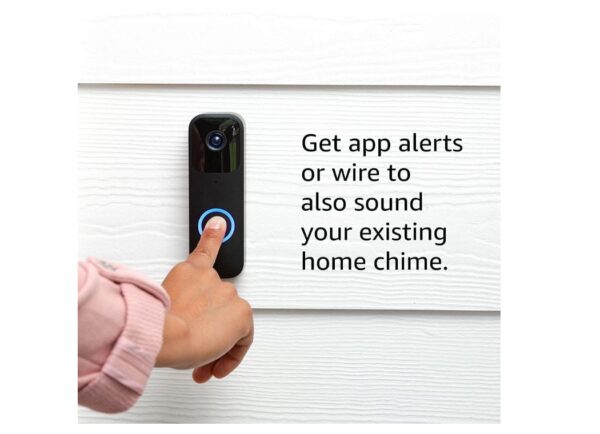 HD video, motion and chime app alerts and Alexa enabled-wired or wire-free (Black)