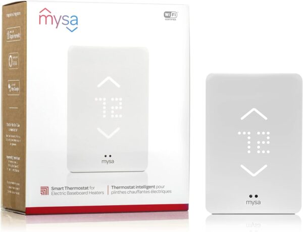 Mysa Smart Thermostat for Electric Baseboard Heaters and in-Wall Heaters V2 | Connects with Smart Devices, Control Remotely, Pairs with WiFi or NFC, Easy Connection & Setup, Energy Saving