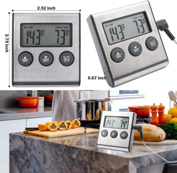 Digital Oven Meat Thermometer & Timer
