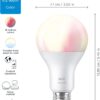 WiZ 100W A21 Frosted WiFi Full Color & Tunable White