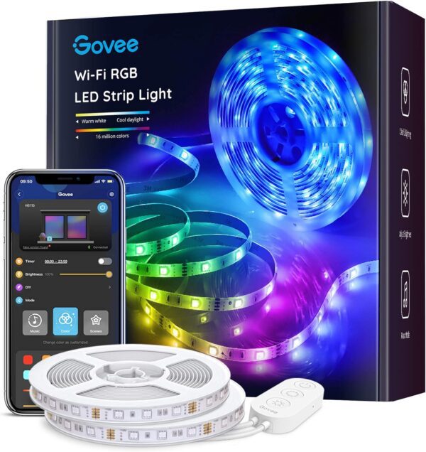 Govee Smart LED Light Strips, 32.8ft WiFi LED Strip Lights Work with Alexa & Google Assistant