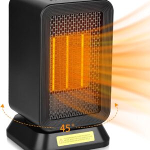 Portable Space Heater, 1000W Smart Electric Heater with Thermostat, 4 Modes and Timing Function, Ceramic Heater for Bedroom, Office, Living Room