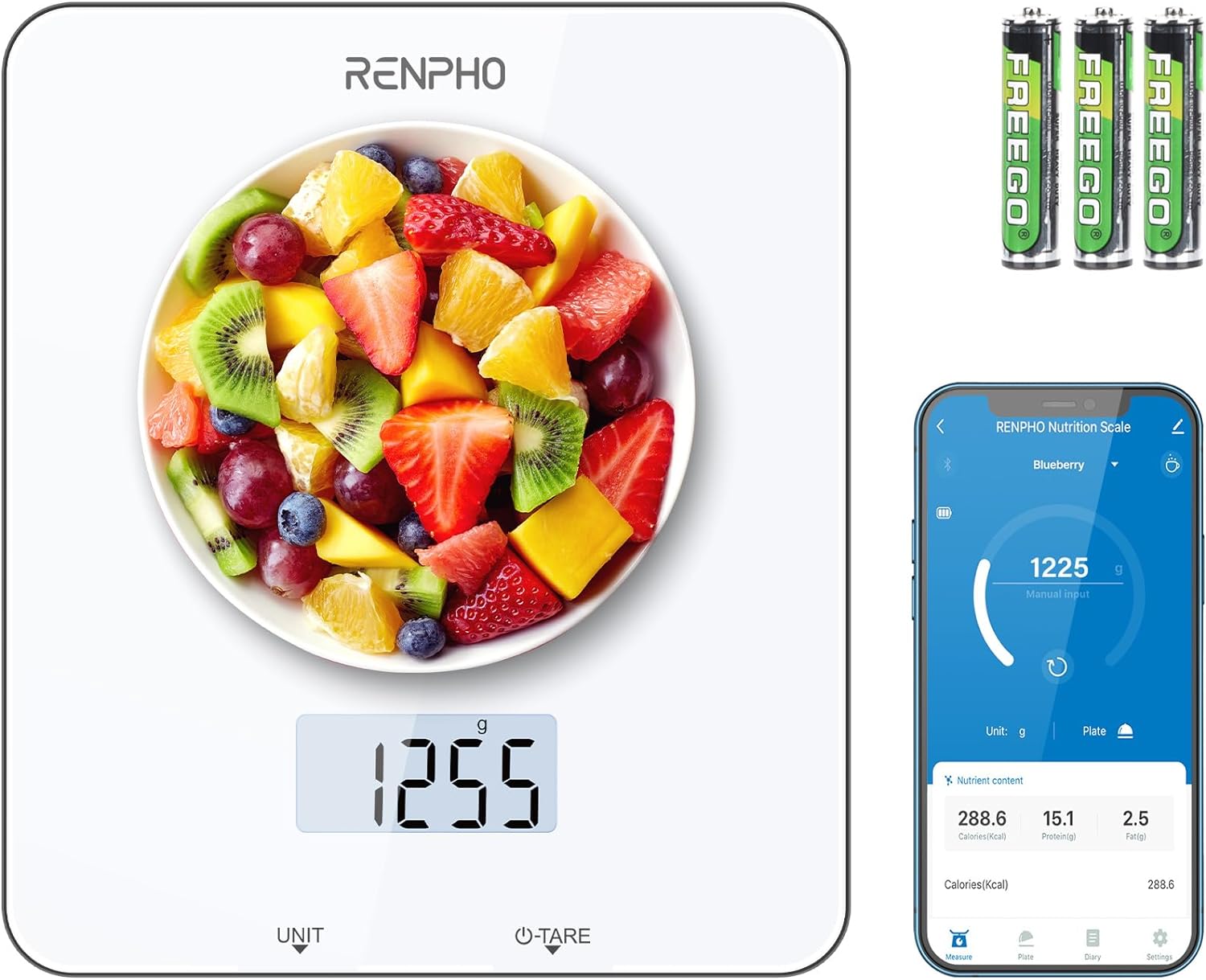 RENPHO Digital Food Scale, Kitchen Scale Weight Grams and OZ