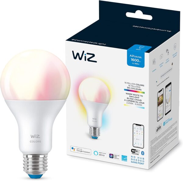 WiZ 100W A21 Frosted WiFi Full Color & Tunable White
