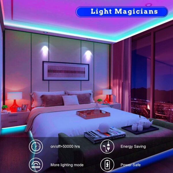 65.6ft Led Lights, Tenmiro 20m Led Lights Strip for Bedroom Smart Music Sync Color Changing LED Strip Lights with App and Remote Control RGB Led Strip