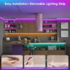 65.6ft Led Lights, Tenmiro 20m Led Lights Strip for Bedroom Smart Music Sync Color Changing LED Strip Lights with App and Remote Control RGB Led Strip