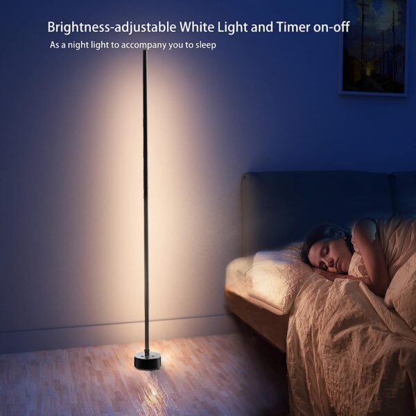 Miortior RGBICW Corner Floor Lamp Compatible with Alexa Voice Control
