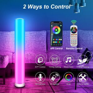 DREAMLAND LED Corner Floor Lamp for Living Room, RGB Floor Lamp with Smart App and Remote Control