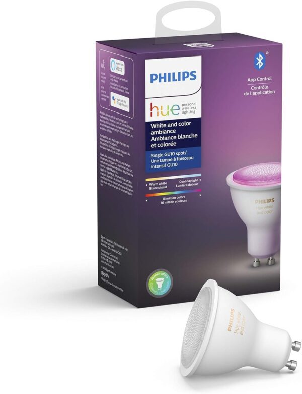 Philips Hue White and Colour Ambiance GU10 LED Smart Bulb